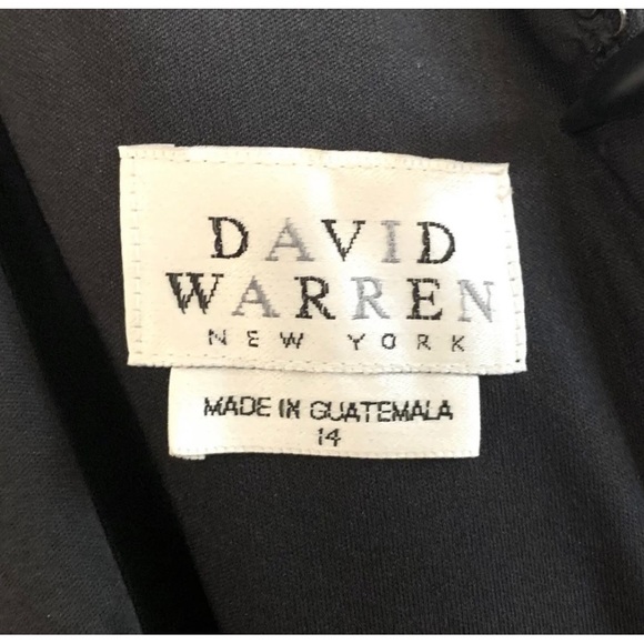 David Warren NY Vintage Black Dress Gown Sz 10/12 14 - Picture 6 of 8